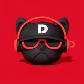 Black Silicone AirPods Case - Coolest Hip-Hop Bulldog Theme